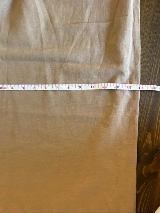 Zara Linen Blend Wide Leg Pull-On Pants Pleated Front Neutral Tan Size Medium - Picture 8 of 13